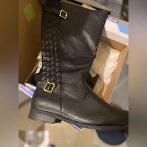 Chloe Black Quilted Heeled Boots